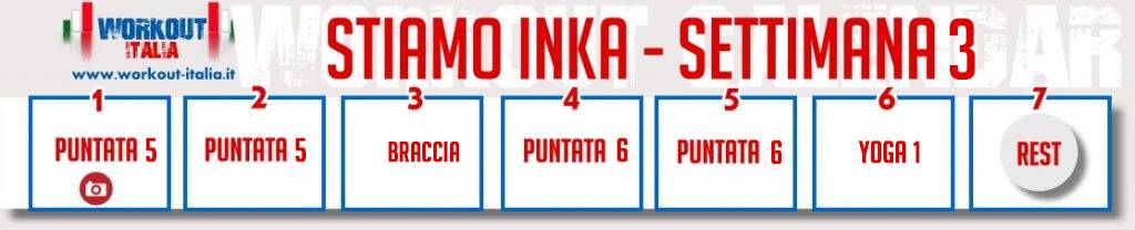 STIAMO INKA SETTIMANA 3