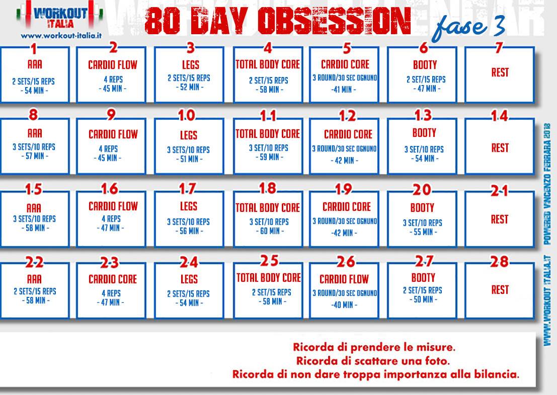 5 Day 80 Day Obsession Day 1 Full Workout for Build Muscle