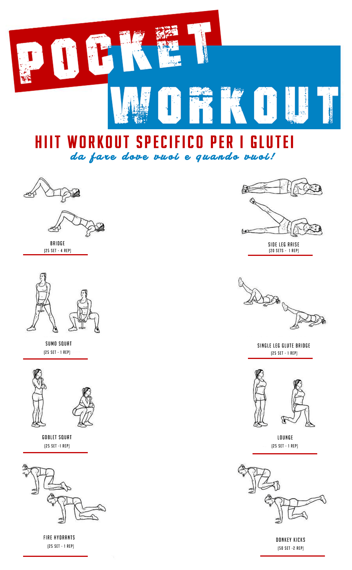 Pocket workout glutei