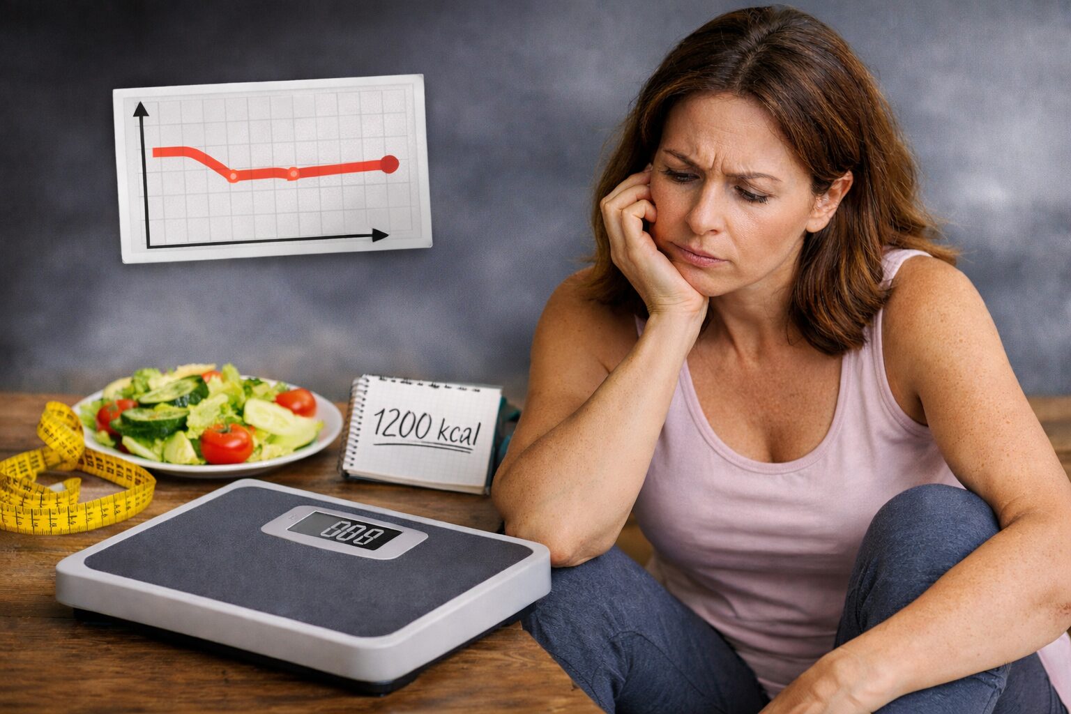 Donna in palestra che si allena con calma, simbolo di metabolismo in difesa e approccio consapevole al dimagrimento.